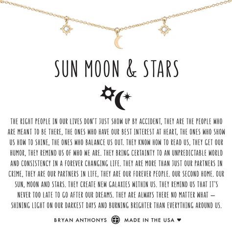 Friendship Jewelry For 2, Moon And Sun Quotes, Sun Tattoo Meaning, Star Meaning, Magical Fruit, Moon Star Tattoo, Moon And Star Quotes, Moon And Stars Necklace, Star Tattoo Meaning