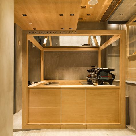 KOFFEE Omotesando Koffee, Coffee Booth, Coffee Kiosk, Murphy Bed Ikea, London Cafe, Coffee Shops Interior, Kiosk Design, Cafe Bakery, Modern Restaurant