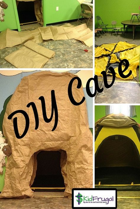 Classroom Cave Ideas, Cardboard Cave Diy, Cave Classroom Decorations, Diy Cave Entrance, Mining Decorations, Rocky Railway Vbs 2020 Decorations, Diy Cave, Treasured Vbs, Cave Craft