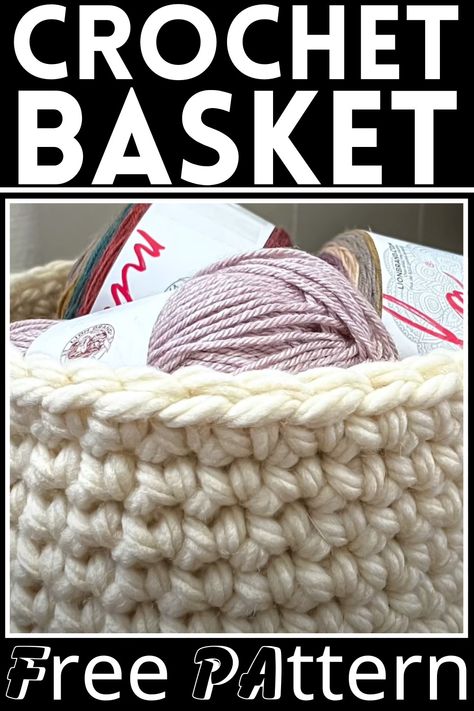 Easy Beginner Crochet Basket, Crochet Square Storage Baskets Free Pattern, How To Crochet A Basket For Beginners, Crochet Baskets With Wooden Base, Crochet Baskets Free Patterns Simple, Free Crochet Basket Pattern, Crochet Baskets Free Patterns Storage, Crochet Basket Pattern Free Easy, Crochet Basket Free Pattern