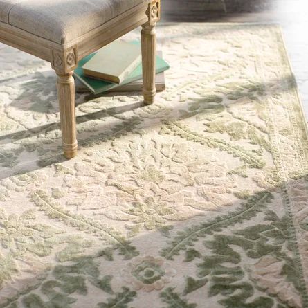 House of Hampton® Allaya Oriental Gray/Green Area Rug | Wayfair Sage Green Rug, Cream Bedrooms, Cream Room, Sage Green Bedroom, Living Room Color Schemes, Green Area Rug, Living Room Green, Green Carpet, Bedroom Green