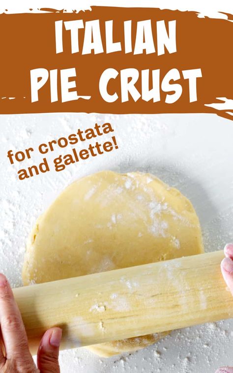 This is an Italian Sweet Pie Crust known as pasta frolla. Perfect for making crostatas and galettes. It is a simple and rich dough used in many traditional recipes. It can be made-ahead as it freezes wonderfully! #pie #dough #crust #Italian #galette Crostada Recipes, Italian Pie Crust, Sweet Pie Crust, Italian Easter Recipes, Beautiful Pie Crusts, Tart Crust Recipe, Crostata Recipe, Ricotta Pie, Pie Crust Recipe Easy