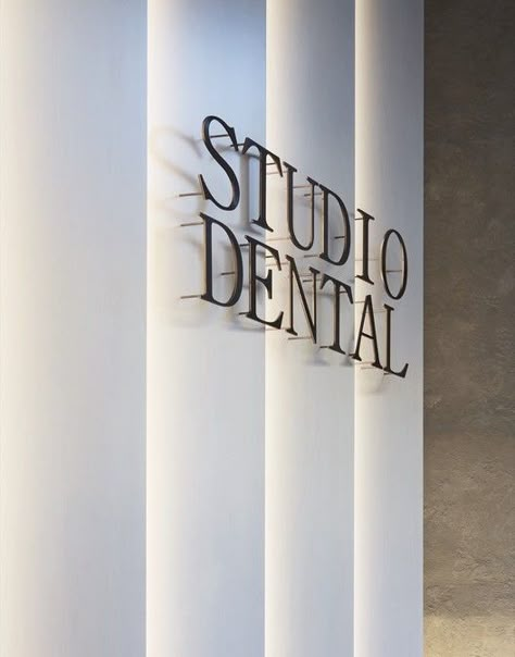 Dental Clinic Signage, Montalba Architects, Dentistry Design, Storefront Signage, Dental Clinic Design, Dentist Office Design, Dental Office Design Interiors, Office Signage, Dental Logo