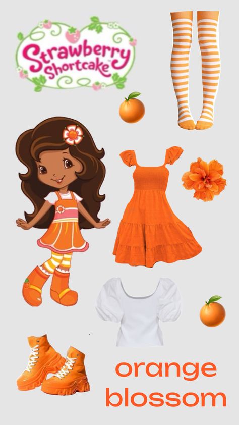 Orange Blossom Costume, Blossom Costume, Strawberry Shortcake Halloween Costume, Blossom Costumes, Strawberry Shortcake Outfits, Strawberry Shortcake Costume, Twin Halloween, Classy Halloween Costumes, Strawberry Shortcake Characters