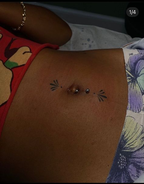 Belly Button Tattoos, Belly Button Tattoo, Button Tattoo, Belly Tattoos, Belly Tattoo, Bellybutton Piercings, Wicked Tattoos, Face Piercings, Tattoos For Black Skin