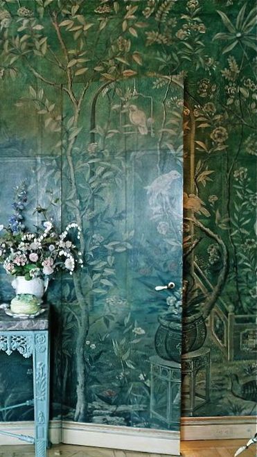 Dold Dörr, Jib Doors, Jib Door, Secret Doors, Hidden Doors, Ivy House, Hidden Rooms, Secret Door, Chinoiserie Wallpaper