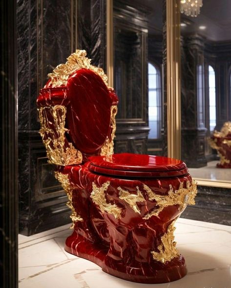 Funny Illusions, Castle House Design, Luxury Toilet, Fantasy Furniture, Toilet Art, Unusual Furniture, Bathroom Decor Luxury, Bathroom Furnishings, Restroom Decor