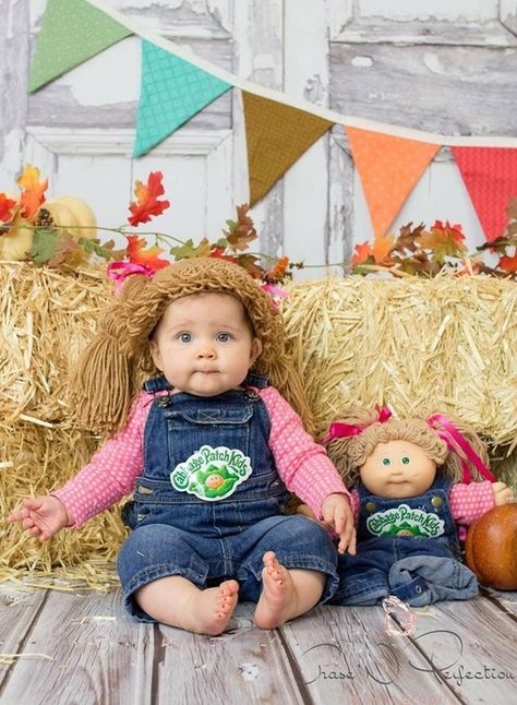 Cabbage Patch Doll - 2015 Halloween Costume Contest via @costume_works Cabbage Patch Doll Costume, Cabbage Patch Costume, Toddler Boy Costumes, Toddler Boy Halloween Costumes, Creative Halloween Costumes Diy, Cabbage Patch Babies, Doll Halloween Costume, Diy Halloween Costumes For Kids