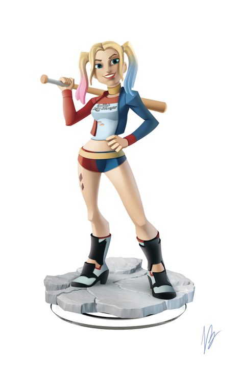 ArtStation - Harley Quinn Disney infinity style, Valerio Buonfantino Disney Infinity Characters, Disney Infinity Figures, Infinity Art, Infinity Design, Pop Marvel, Disney Infinity, Play Set, Designer Toys, Disney Toys