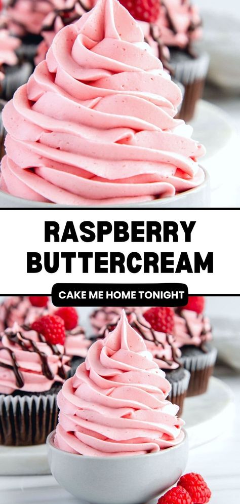 Raspberry Frosting With Jam, Frostings For Cakes, Raspberry Buttercream Frosting, Frosting Ideas, Raspberry Frosting, Frosting Recipes Easy, Dinner Pasta, Raspberry Buttercream, Cake Frosting Recipe