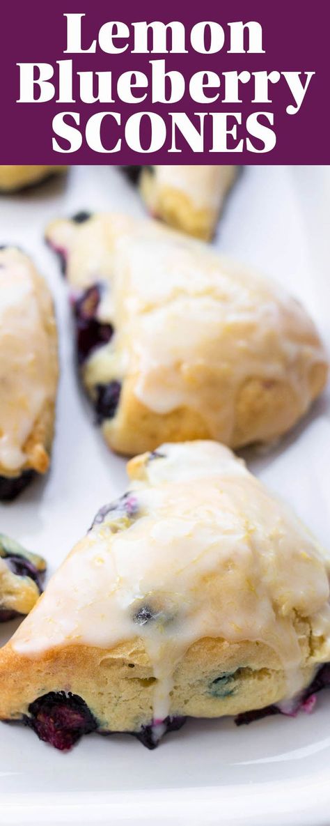 Lemon Blueberry Scones Food Processor Dough, Simply Recipe, Pretty Pastries, Lemon Blueberry Scones, Homemade Blueberry Pie, Blueberry Scones Recipe, Breakfast Baking, Yogurt Dessert, Diy Easy Recipes