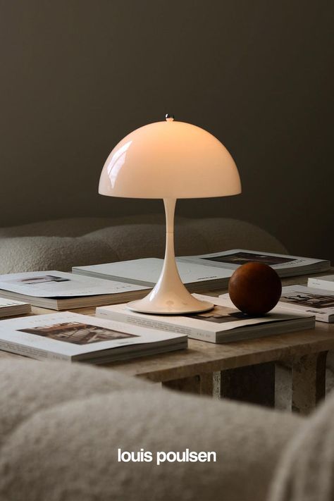 The Panthella 250 Portable Lamp is a portable version of the original Panthella, designed by Verner Panton in collaboration with Louis Poulsen in 1971. Recognized as one of Panton’s most significant design icons, the design balances between nostalgia and timeless simplicity – suitable for all modern interiors and homes. Credit: @daves_home Panton Floor Lamp, Savanah Poulsen, Panthella Lamp, Panthella Mini, Verner Panton Lamp, Panthella Portable Table Lamp, Varner Panton Tulip Lamp, Louis Poulsen Lamp, Hay Portable Lamp