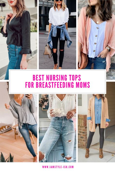 The ultimate guide to Nursing Friendly Tops for breastfeeding Moms Post Partum Outfits Nursing, Breastfeeding Outfit Ideas, Breastfeeding Outfits Summer, Nursing Outfits Breastfeeding, Organizing Bras, Nursing Friendly Outfits Summer, Nursing Mom Outfits, Postpartum Outfits Summer, Breastfeeding Outfits