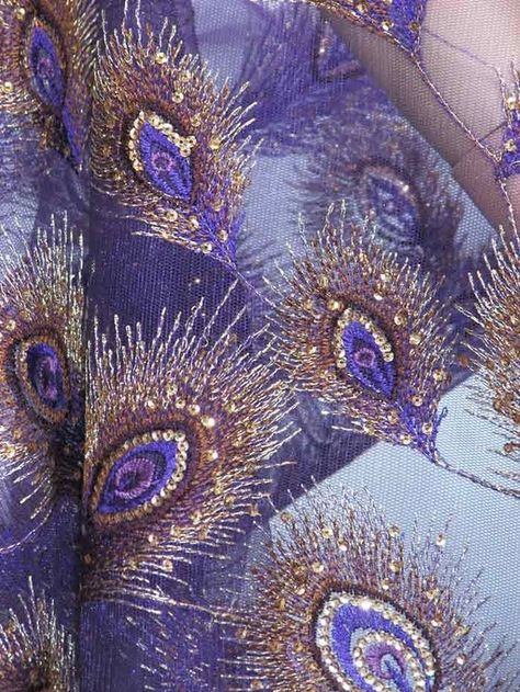 Purple Peacock Fabric, Purple Peacock, Peacock Colors, Peacock Decor, Peacock Art, Peacock Print, Bridal Fabric, Purple Love, Peacock Design