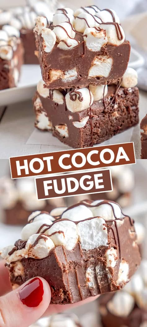 See’s Candy Recipes, Hot Cocoa Fudge, Hot Chocolate Fudge Recipe, Flavored Fudge, Cocoa Fudge, Cranberry Fudge, Hot Chocolate Fudge, Homemade Fudge Recipes, Microwave Fudge