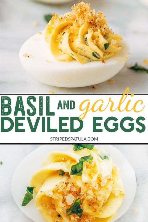 Eggs With Basil, Devilled Eggs Recipe Best, Devilled Eggs, Egg Ideas, Egg Dishes, Egg Recipe, Italian Appetizers, Deviled Eggs Recipe, Deviled Egg