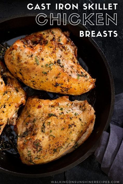 Cast Iron Chicken Breast, Iron Skillet Chicken, Split Breast Chicken Recipes, Baked Bone In Chicken, Pan Roasted Chicken Breast, Cast Iron Skillet Recipes Dinner, Oven Roasted Chicken Breast, Chicken Breast Oven, Ww Dinner