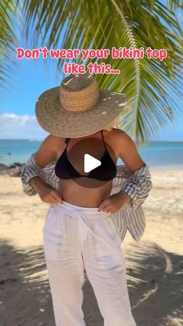 Diy Vacation Outfits, Ways To Wear Triangle Bikinis, How To Tie Triangle Top Bikinis, Ways To Tie Triangle Top Bikinis, Ways To Tie A Triangle Bathing Suit, Triangle Bikinis Hacks, Different Ways To Tie Triangle Bikinis, Suits Show, Triangle Bathing Suit