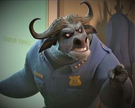 Chief Bogo, Zootopia 2016, Disney Zootopia, Zootopia, Anger, Lion Sculpture, Concept Art, Character Design, Statue