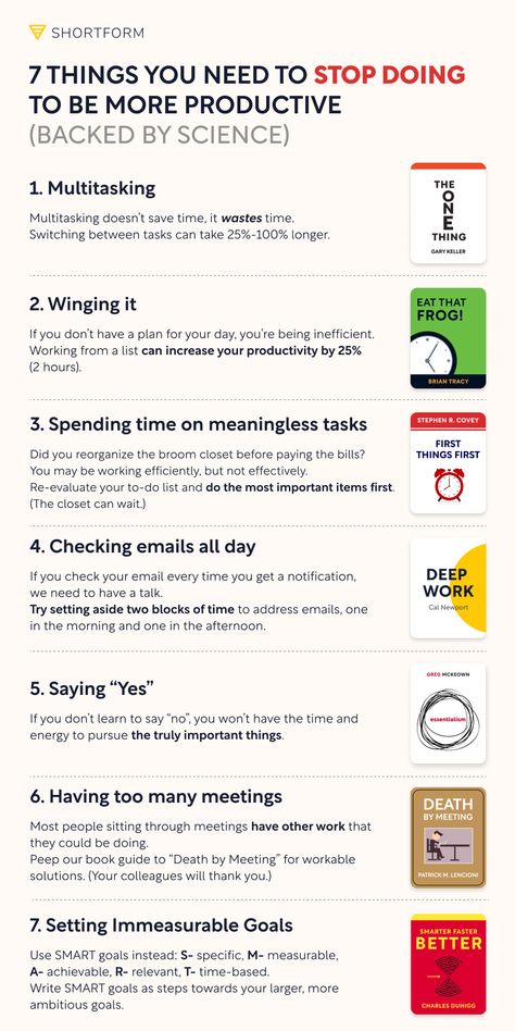 Swap chaos for clarity with these 7 productivity swaps. ⏳ Follow the link for more productivity tips! 🚀 #shortformguides #ProductivityBoost #WorkSmarter ️ Productivity Infographic, Productivity Books, Good Leadership Skills, Self Help Skills, Work Smarter Not Harder, Improvement Books, Work Skills, Smarter Not Harder, Personal Improvement