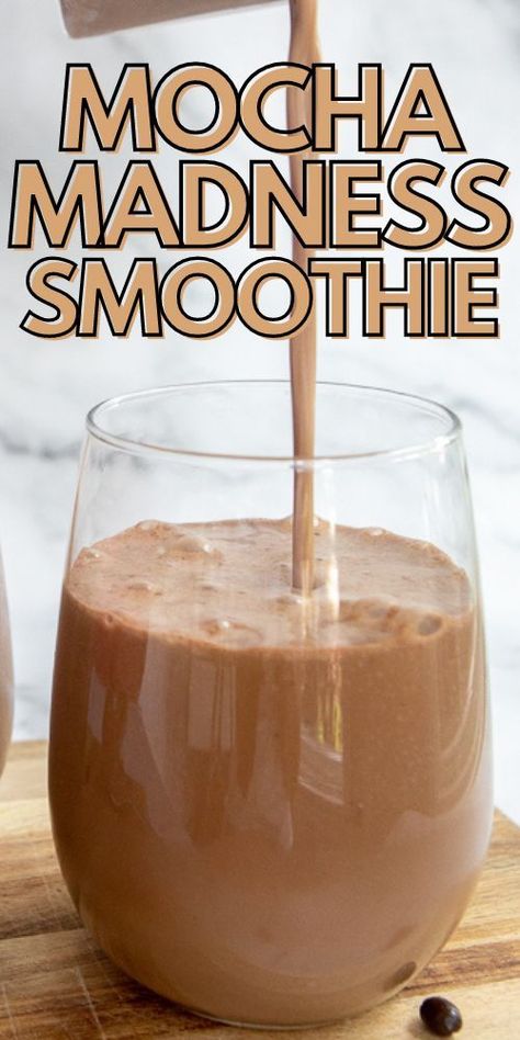 coffee smoothie Smoothie No Banana, Coffee Breakfast Smoothie, Coffee Smoothie Recipes, Mocha Smoothie, Tropical Smoothie Recipes, Chocolate Smoothie Recipes, Chocolate And Coffee, Fruit Smoothie Recipes Healthy, Smoothie Recipes Healthy Breakfast