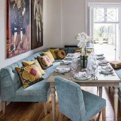 Kitchen diner living and utility room layout dilemma! | Houzz UK Corner Dining Table, Dining Room Banquette, Banquette Seating In Kitchen, Kitchen Sofa, Dining Room Bench Seating, Dining Sofa, Kitchen Seating, Dinning Room Design, Dining Nook