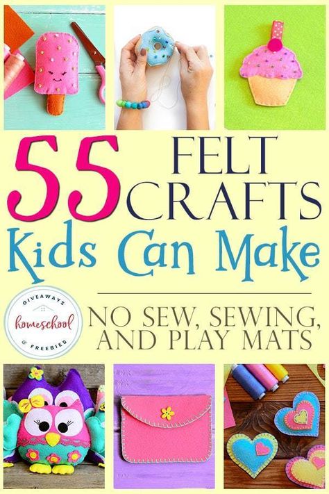 Felt crafts are some of my favorites. They are usually fairly easy to do, but turn out great results. Plus, my kids can get in on the fun too. Check out these amazing felt crafts for any age and any one. From no sew crafts to simple sewing patterns to play mats for the kids to use over and over, we've got you covered! #recipes #crafts #feltcrafts #hsgiveaways No Sew Crafts, Felt Crafts Kids, Simple Sewing Patterns, Easy Felt Crafts, Sew Crafts, Felt Kids, Bookmark Craft, Simple Sewing, Play Mats