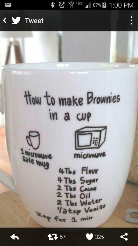 Brownies In A Cup, Mug Brownie Recipes, Microwave Mug Recipes, Ingenious Ideas, Sharpie Mugs, Brownie In A Mug, Brownie Cups, Sharpie Crafts, Mug Recipes