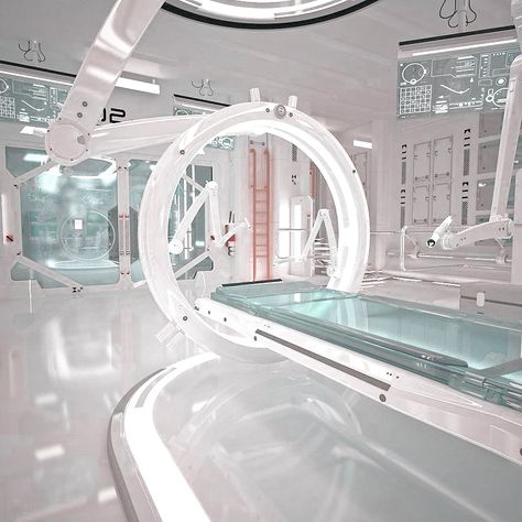 White Sci Fi Aesthetic, Futuristic City Utopia, Sci Fi Laboratory, Heineken Experience, Spaceship Interior, Sci Fi Environment, Futuristic Interior, Fantasy Theme, Fantasy Places