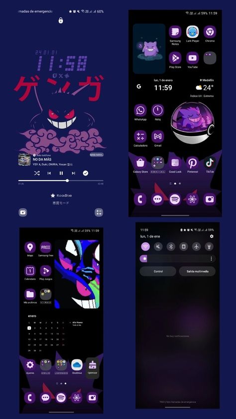 S23 Aesthetic Phone, Gengar Aesthetic, Iphone App Layout, App Layout, Phone Organization, Art Wallpaper Iphone, Samsung Wallpaper, Custom Phone, Phone Themes