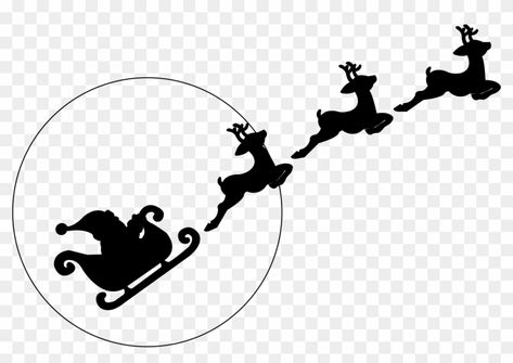 Santa Sleigh And Reindeer Template, Santa Reindeer Silhouette, Santas Sleigh Silhouette Shape, Flying Reindeer Silhouette, Santa Sleigh Silhouette Simple, Santa And Reindeer Flying Silhouette, Santa Sleigh Template, Santa With Sleigh And Reindeer, Ptsa Ideas