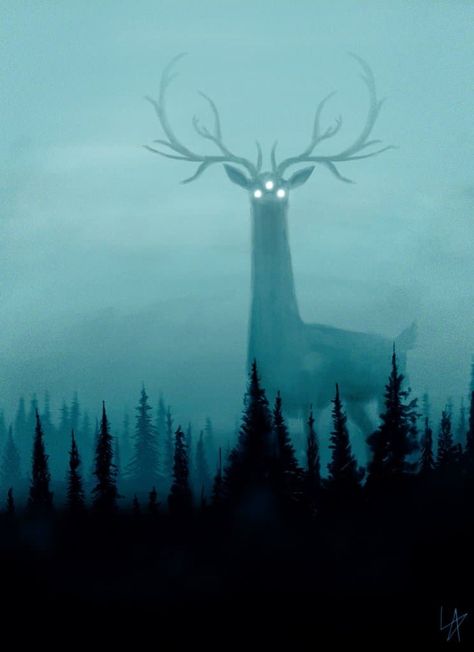 Forest God, Found Footage, Deer Forest, A Deer, The Forest, At Night, Deer, Trees, Forest