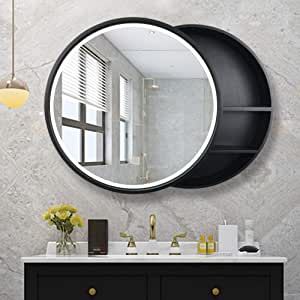 Bathroom Mirrors Uk, Light Up Bathroom Mirror, Mirror Cabinet With Light, Black Bathroom Mirror, Bathroom Mirror With Shelf, Bathroom Mirror Storage, Cheap Bathrooms, Bathroom Mirror Lights, Mirror With Led Lights