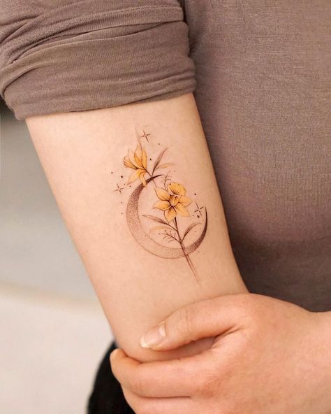 March Tattoo, Carnation Tattoo, March Birth Flowers, Astrology Tattoo, Flower Tattoo Meanings, April Birth Flower, White Ink Tattoo, Poppies Tattoo, Daisy Tattoo