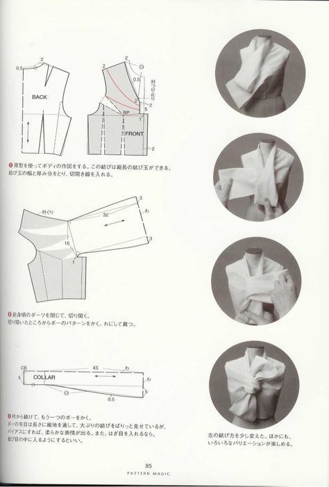 Pattern Making Books, Draping Pattern, Pola Blus, Pattern Magic, Japanese Sewing Patterns, Pattern Draping, Origami Patterns, Japanese Sewing, Couture Mode