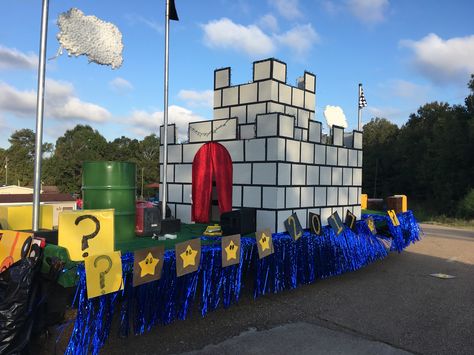 Mario Homecoming Float Mario Kart Parade Float, Super Mario Float Ideas, Mario Homecoming Float, Mario Parade Float Ideas, Super Mario Parade Float, Super Mario Bros Parade Float, Super Mario Float, Mario Float Ideas, Mario Parade Float