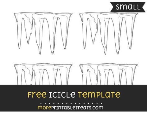 Free Icicle Template - Small Icicle Template Free Printable, Letter I Crafts, December Ideas, Christmas Templates, Snow And Ice, Templates Printable Free, Letter I, Winter Crafts, Winter Theme