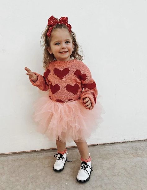 Kenzie Lunt, Toddler Valentine Outfits, Kindergarten Outfit, Baby Valentines Outfit, Girls Valentines Outfit, Fashion Baby Girl Outfits, Toddler Valentines