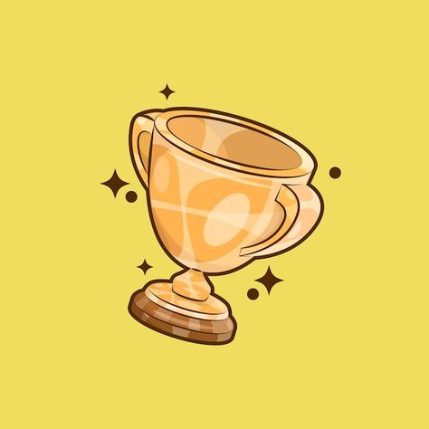 Trophy Illustration, Cartoon Sketches, Cartoon Style, Cartoon Illustration, Cartoon Styles, Premium Vector, Graphic Resources, Vector Illustration, Quick Saves