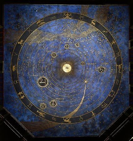 Celestial Ceiling, Ravenclaw Aesthetic, Astronomy Art, Celestial Art, Form Design, Ravenclaw, Blue And Gold, Night Skies, Astronomy