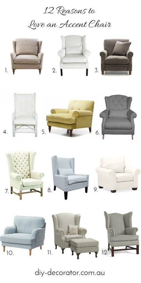 Accent Chair Diy, Single Couch, Chairs Diy, Entrance Living Room, Study Interior Design, Living Room Sofa Design, Sofa Set Designs, Single Sofa Chair, White Chair