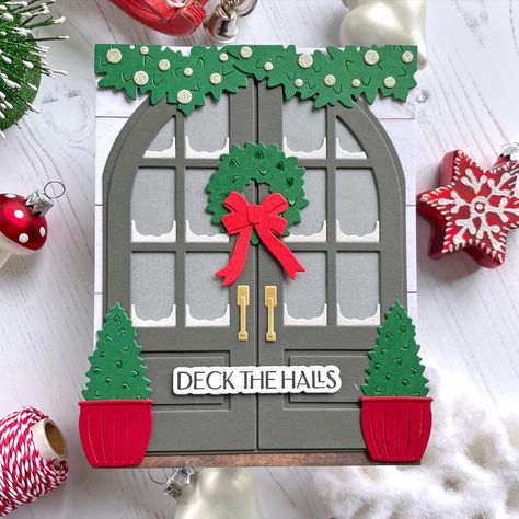 (Ad: Design Team) I’m back on the @sevenhillscrafts blog today with two projects to welcome the festive season. ☃️ They both feature the wonderfully versatile Door Decor die set from @concordand9th and Elegant Christmas 2 sentiments from @waffleflowercrafts 💗 Links in bio for: 💗 Detailed blog post 🇬🇧 Shopping with @sevenhillscrafts #handmadebynatty #handmadecards #cardmaking #cardmakersofinstagram #papercrafting #papercraftersofinstagram #papercrafter #cardmaker #cardmakingideas #diycard... Concord And 9th Door Decor, Door House, Christmas Card Inspiration, Concord And 9th, Window Door, Christmas Card Design, Elegant Christmas, Card Inspiration, Deck The Halls