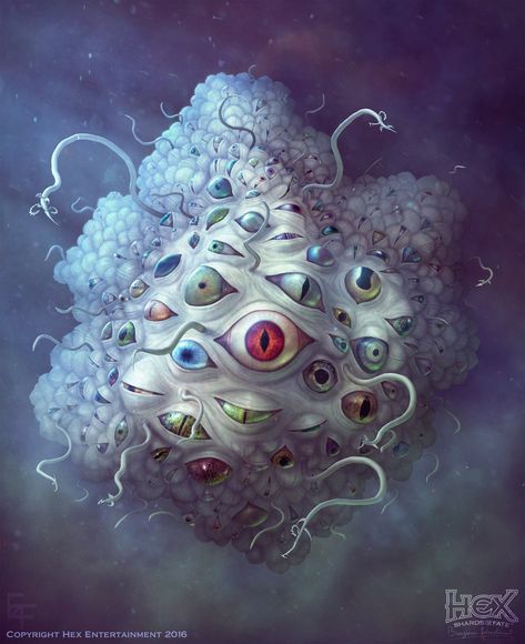 ArtStation - Hex Shards of Fate - Cumulus Oculus, Benjamin Weustemaat Lovecraft Art, Cthulhu Art, Lovecraft Cthulhu, Lovecraftian Horror, Eldritch Horror, Cosmic Horror, 다크 판타지, Monster Concept Art, Call Of Cthulhu