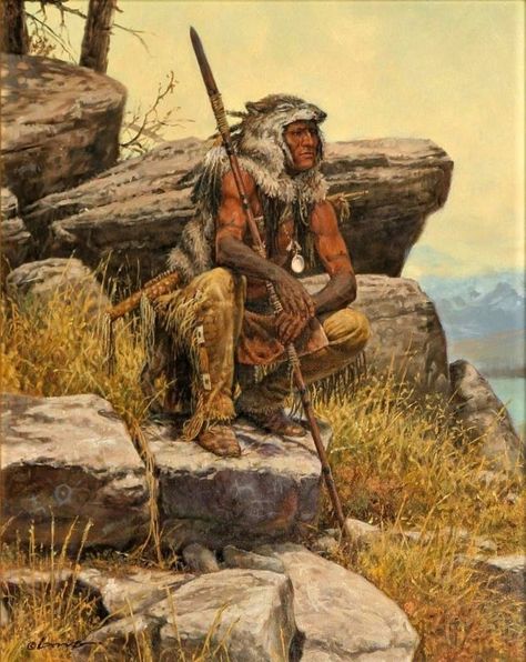 American Indian Artwork, American Indian Wars, Woodland Indians, Indian Artwork, Western Artwork, Native American Paintings, Native American Warrior, Native American Images, Wilde Westen