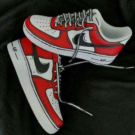 Air Force One Shoes, Custom Sneakers Diy, Custom Painted Shoes, Custom Shoes Diy, Nike Shoes Air Force, White Nike Shoes, Cartoon Shoes, Custom Nike Shoes, All Nike Shoes