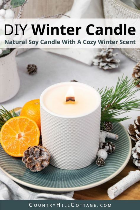 diy winter candle Candle Scent Ideas, Candle Scent Recipes, Scent Recipes, Candle Recipe, Candle Making Tutorial, Candle Scents Recipes, Winter Candles, Cozy Up Your Home, Christmas Scented Candles