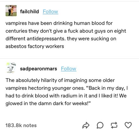 Tumblr Vampire Posts, Vampire Tumblr Funny, Vampires Tumblr, Vampire Text Post, Vampire Memes Funny, Vampire Headcanons, Tumblr Vampire, Vampire Tropes, Vampire Tumblr Posts