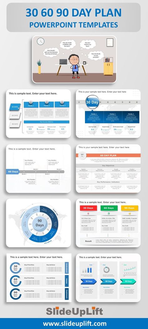 30 60 90 Day Plan Templates For PowerPoint & Google Slides | 90 day plan, How to plan, Day plan 30 60 90 Day Plan Manager, The First 90 Days Template, Strategic Planning Process Goal Settings, Company Goals And Objectives, 30 60 90 Day Plan New Job Template, First 90 Days Manager, 30 60 90 Day Plan New Job Interview, 30 60 90 Day Plan New Manager, 30 60 90 Day Plan Template