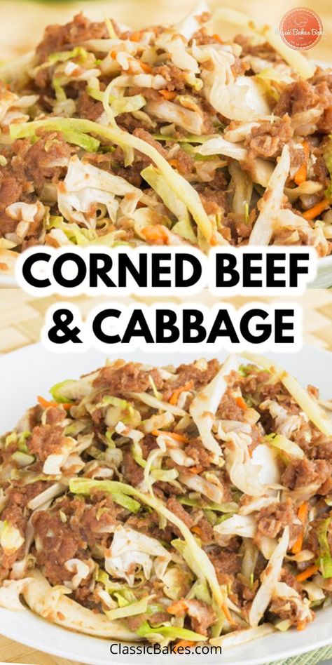 Canned Corned Beef And Cabbage Recipe, Easy Corned Beef, Cured Beef, Corned Beef And Cabbage Recipe, Beef And Cabbage Recipe, Salt Beef, Canned Corned Beef, Cabbage Casserole Recipes, Beef Cabbage