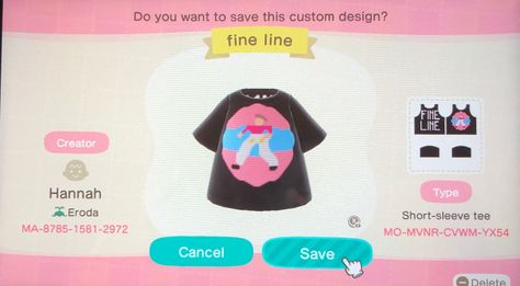 harry styles fine line tee made by me :) Acnh Harry Styles, Harry Styles Animal Crossing, Acnh Clothes Design Id, Anch Codes, Cute Disney Wallpapers, Codes For Outfits, Acnh Clothes Design, Animal Crossing Clothing Designs, Acnh Room Ideas